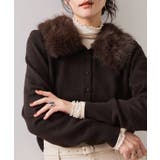 衿ファー取り外しカーディガン | VIS  | 詳細画像18 