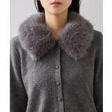 衿ファー取り外しカーディガン | VIS  | 詳細画像31 