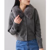 衿ファー取り外しカーディガン | VIS  | 詳細画像4 