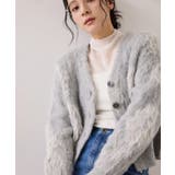 アート柄ジャガード起毛ニットカーディガン/イージーケア | VIS  | 詳細画像13 