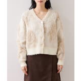 アート柄ジャガード起毛ニットカーディガン/イージーケア | VIS  | 詳細画像14 