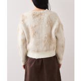 アート柄ジャガード起毛ニットカーディガン/イージーケア | VIS  | 詳細画像16 