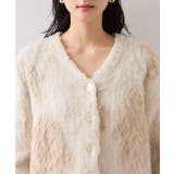 アート柄ジャガード起毛ニットカーディガン/イージーケア | VIS  | 詳細画像17 