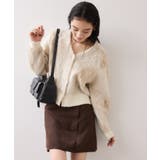 アート柄ジャガード起毛ニットカーディガン/イージーケア | VIS  | 詳細画像5 