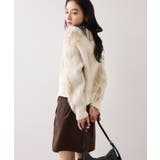 アート柄ジャガード起毛ニットカーディガン/イージーケア | VIS  | 詳細画像6 