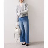 アート柄ジャガード起毛ニットカーディガン/イージーケア | VIS  | 詳細画像9 