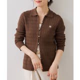 ポロ衿ケーブルカーディガン | VIS | 詳細画像11