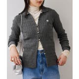 ポロ衿ケーブルカーディガン | VIS | 詳細画像17