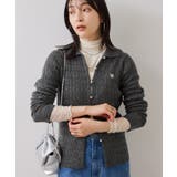 ポロ衿ケーブルカーディガン | VIS | 詳細画像18