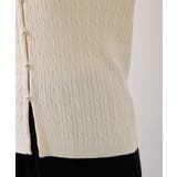 ポロ衿ケーブルカーディガン | VIS | 詳細画像28