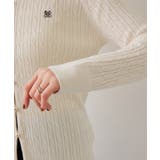 ポロ衿ケーブルカーディガン | VIS | 詳細画像29