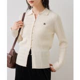 ポロ衿ケーブルカーディガン | VIS | 詳細画像3