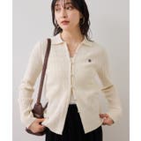 ポロ衿ケーブルカーディガン | VIS | 詳細画像5