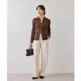 ポロ衿ケーブルカーディガン | VIS | 詳細画像8