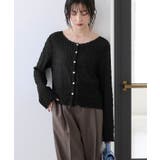 ブラック(01) | ドットシャーリングシアーカーディガン | VIS