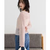 ピンク系(65) | ドットシャーリングシアーカーディガン | VIS