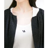 【洗える】リバーシブルシフォンジャガードブラウスカーディガン | VIS  | 詳細画像11 