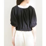 【洗える】リバーシブルシフォンジャガードブラウスカーディガン | VIS  | 詳細画像15 