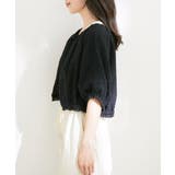 【洗える】リバーシブルシフォンジャガードブラウスカーディガン | VIS  | 詳細画像9 