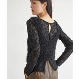 ブラック(01) | 【前後2WAY】カットジャガードカーディガン【洗える】 | VIS 