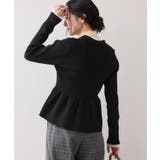 【洗える】襟付きペプラムカーディガン | VIS  | 詳細画像10 