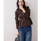 【洗える】襟付きペプラムカーディガン | VIS  | 詳細画像16 