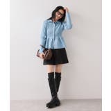 【洗える】襟付きペプラムカーディガン | VIS  | 詳細画像17 