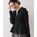 【洗える】襟付きペプラムカーディガン | VIS  | 詳細画像8 