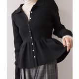 【洗える】襟付きペプラムカーディガン | VIS  | 詳細画像9 