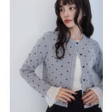 ドットジャガードカーディガン | VIS | 詳細画像1