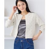 ドットジャガードカーディガン | VIS | 詳細画像18