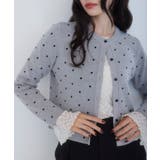 ドットジャガードカーディガン | VIS | 詳細画像4