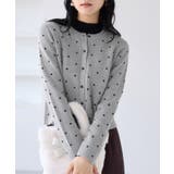 ドットジャガードカーディガン | VIS | 詳細画像6