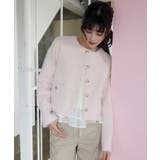 ピンク系(65) | 接結ミニフェザーニットジャケットカーディガン/一部WEB限定カラー | VIS