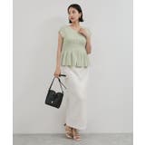 【アンチピリング/洗える】美SMARTショートスリーブペプラムニット | VIS | 詳細画像10