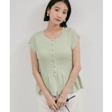 【アンチピリング/洗える】美SMARTショートスリーブペプラムニット | VIS | 詳細画像12