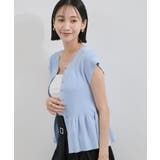 【アンチピリング/洗える】美SMARTショートスリーブペプラムニット | VIS | 詳細画像17