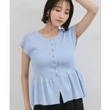 【アンチピリング/洗える】美SMARTショートスリーブペプラムニット | VIS | 詳細画像18