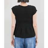 【アンチピリング/洗える】美SMARTショートスリーブペプラムニット | VIS | 詳細画像22