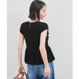 【アンチピリング/洗える】美SMARTショートスリーブペプラムニット | VIS | 詳細画像5