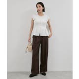 【アンチピリング/洗える】美SMARTショートスリーブペプラムニット | VIS | 詳細画像6