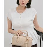 【アンチピリング/洗える】美SMARTショートスリーブペプラムニット | VIS | 詳細画像9