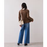 ペプラム切替モールニットカーディガン/イージーケア | VIS  | 詳細画像11 