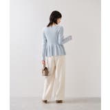 ペプラム切替モールニットカーディガン/イージーケア | VIS  | 詳細画像21 