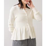 ペプラム切替モールニットカーディガン/イージーケア | VIS  | 詳細画像22 