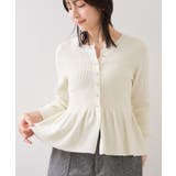 ペプラム切替モールニットカーディガン/イージーケア | VIS  | 詳細画像24 