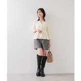 ペプラム切替モールニットカーディガン/イージーケア | VIS  | 詳細画像25 