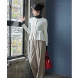 ペプラム切替モールニットカーディガン/イージーケア | VIS  | 詳細画像5 