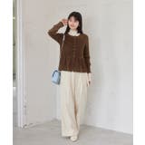 ペプラム切替モールニットカーディガン/イージーケア | VIS  | 詳細画像7 