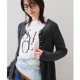 チャコール(06) | ペプラム切替モールニットカーディガン/イージーケア | VIS 